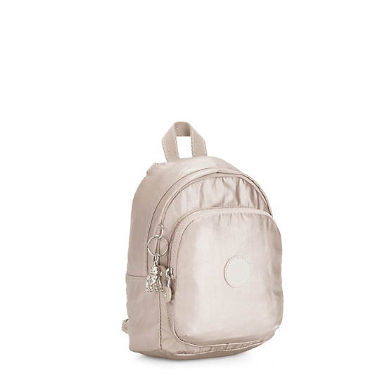 Kipling Delia Compact Metallic Convertible Ryggsäck Beige | SE 1657TC